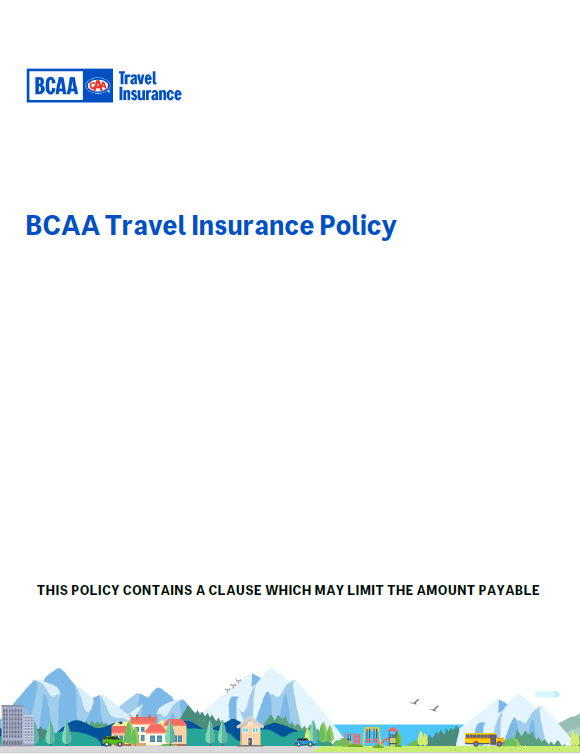 Travel Insurance Policy Wording Booklet Cover