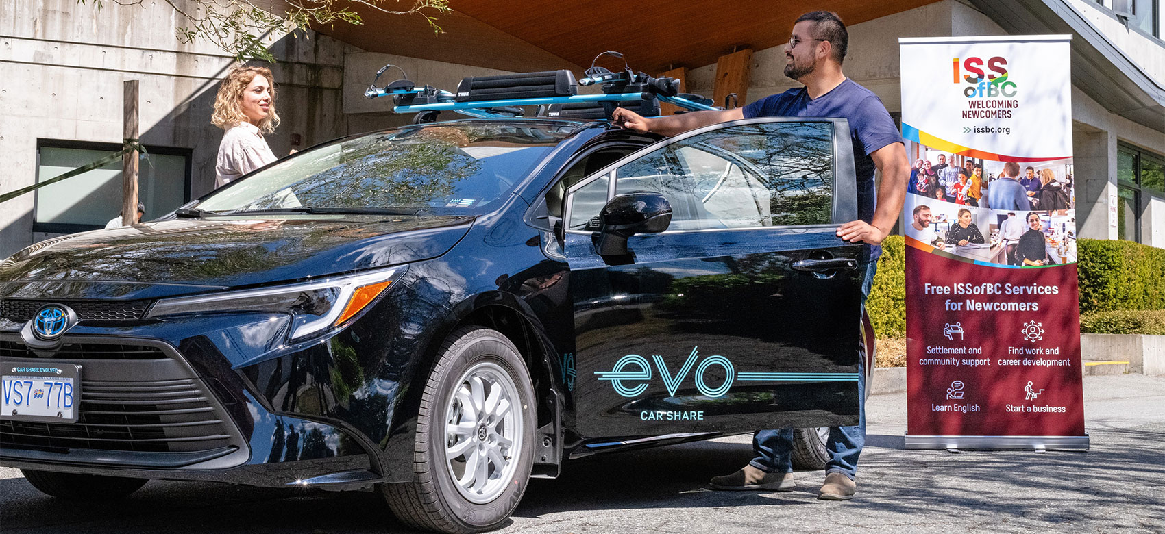 New Immigrant Services Society of BC and Evo Car Share partnership