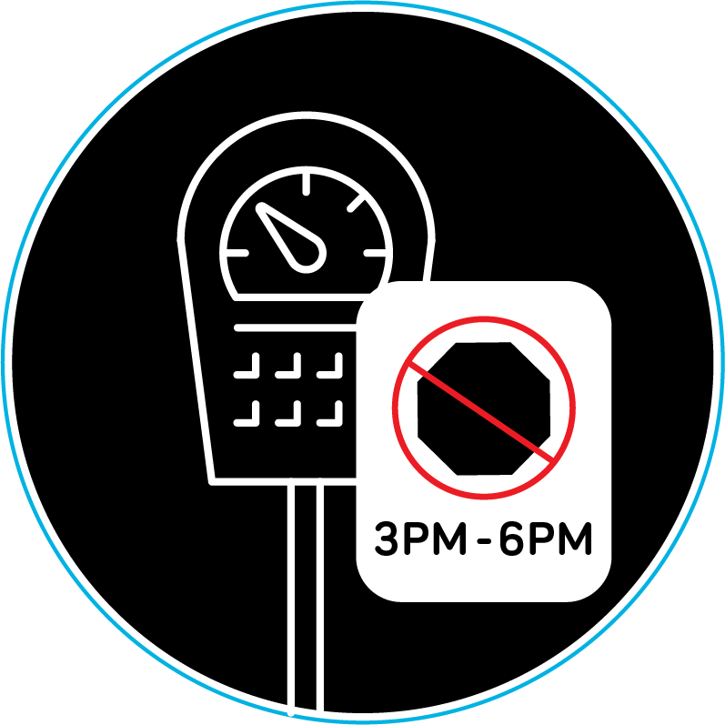 No Parking at Meter 3-6pm