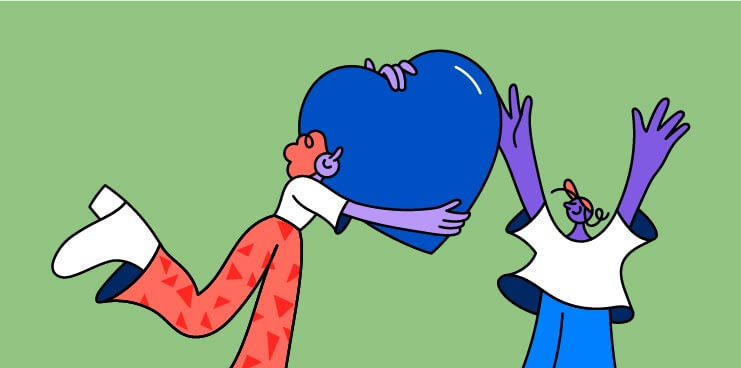 Giving heart illustration